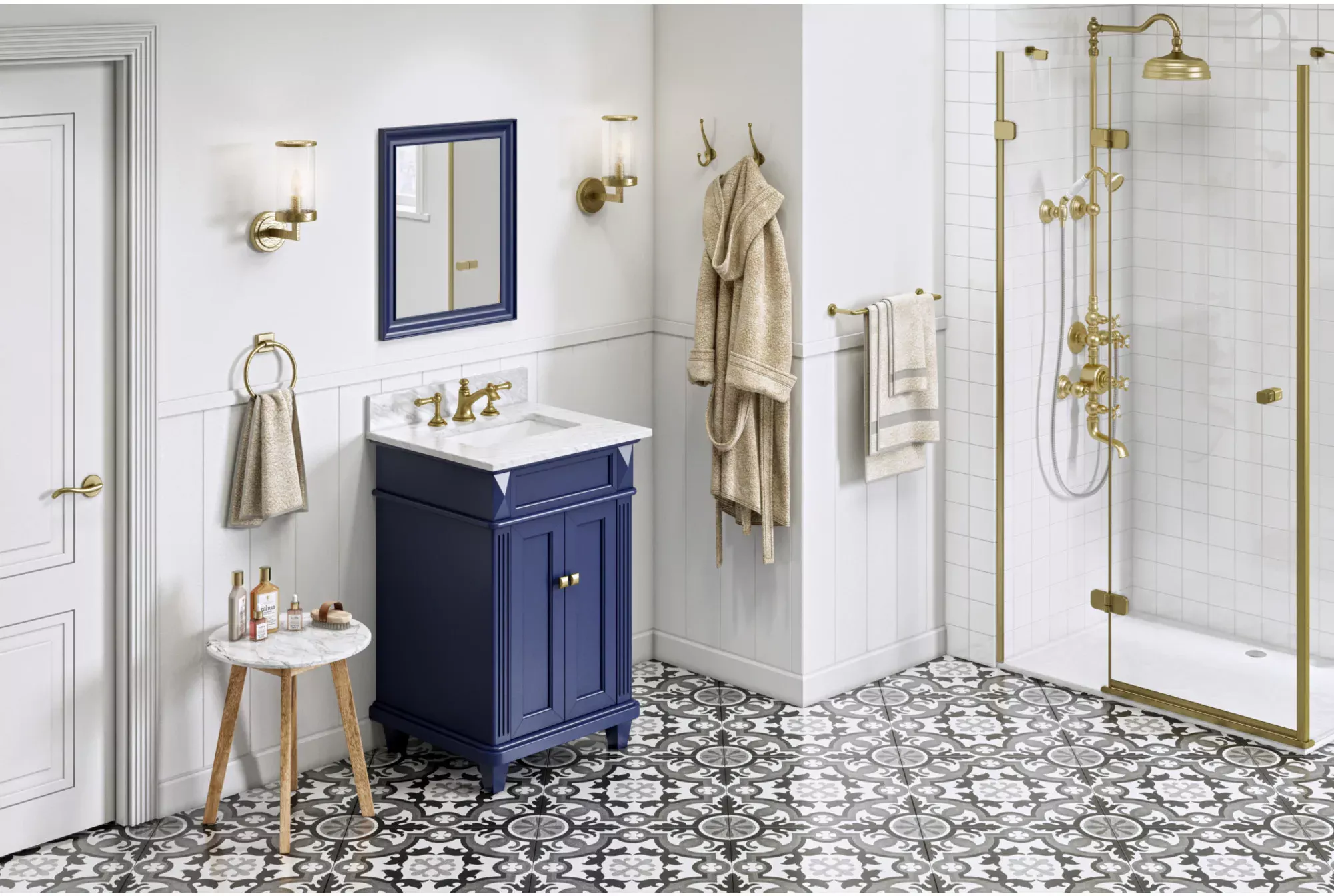 2nd Gen Douglas Vanities 20'' W x 1'' D x 24'' H Hale Blue Douglas mir