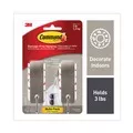 Command 3 lbs. Capacity Metal Decorative Hooks - Medium Brushed Nickel (2/Pack)