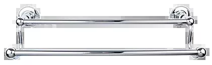 Edwardian Bath 18'' Double Towel Bar - Beaded Backplate ED7PCA Polishe