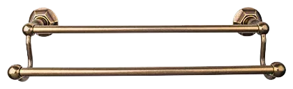Edwardian Bath 18'' Double Towel Bar - Hex Backplate ED7GBZB German Br