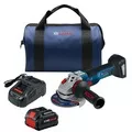 Factory Reconditioned Bosch 18V Brushless 4-1/2 in. - 5 in. Cordless Angle Grinder Kit with (1) CORE18V 8 Ah High Power Battery