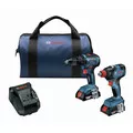 Factory Reconditioned Bosch 18V Brushless Lithium-Ion 1/2 in. Cordless Hammer Drill/Driver and 2-in-1 Bit/Socket Impact Driver/Wrench Combo Kit with 2 Batteries (2 Ah)