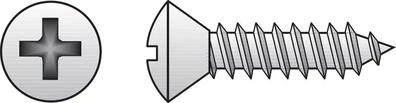 HILLMAN No. 6 Ga. X 1 in. L Phillips Oval Head Sheet Metal Screws 100 pk