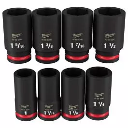 Milwaukee 8pc SHOCKWAVE Impact Duty 3/4" Drive SAE Deep 6 Point Socket Set