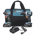 Senix 20V Max Brushless 1/2 in. Cordless Drill/Driver and 1/4 in. Impact Driver Combo Kit with 2 Batteries (2 Ah)